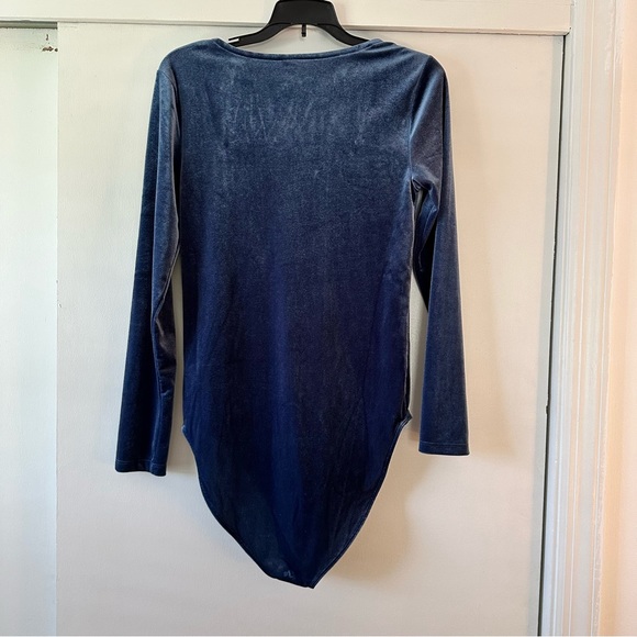 NWT Old Navy Blue Velvet Bodysuit - Picture 7 of 7
